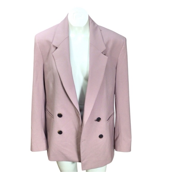 Zara Blush Double Breasted Blazer Size 36 - Picture 1 of 5